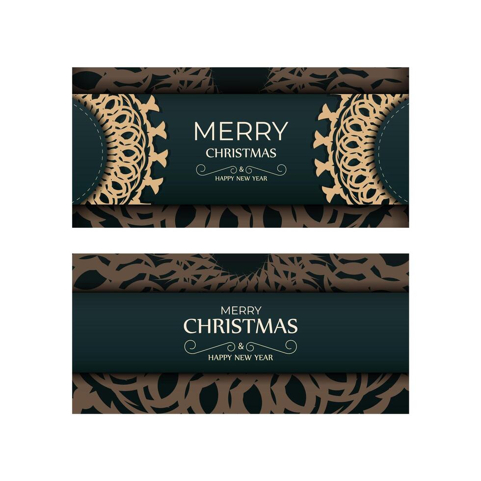 Christmas banners with ornate patterns vector