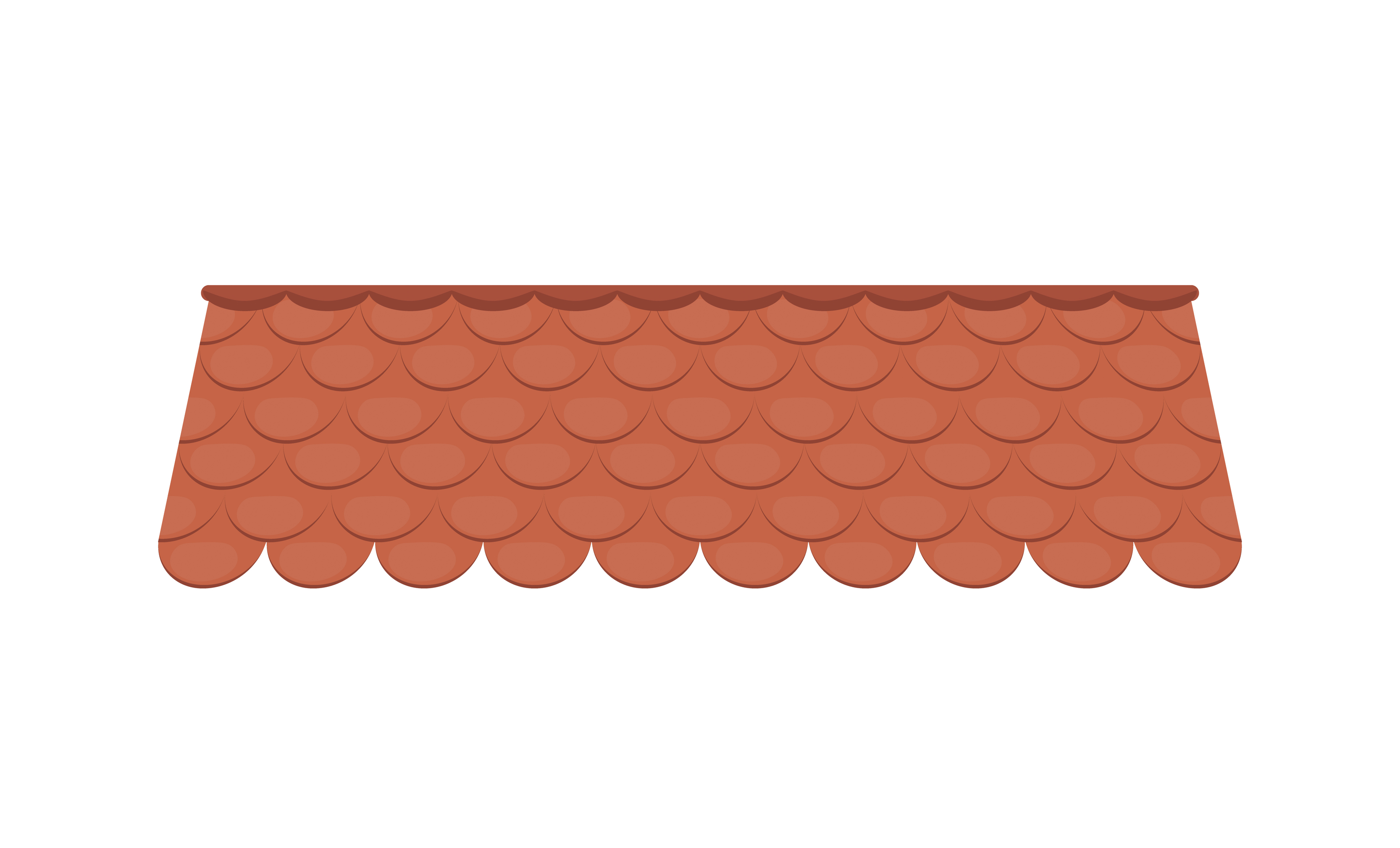 Brown tile roof isolated on white background. Roof for the design of summer  cottages. Cartoon style. Vector illustration. 5279639 Vector Art at Vecteezy