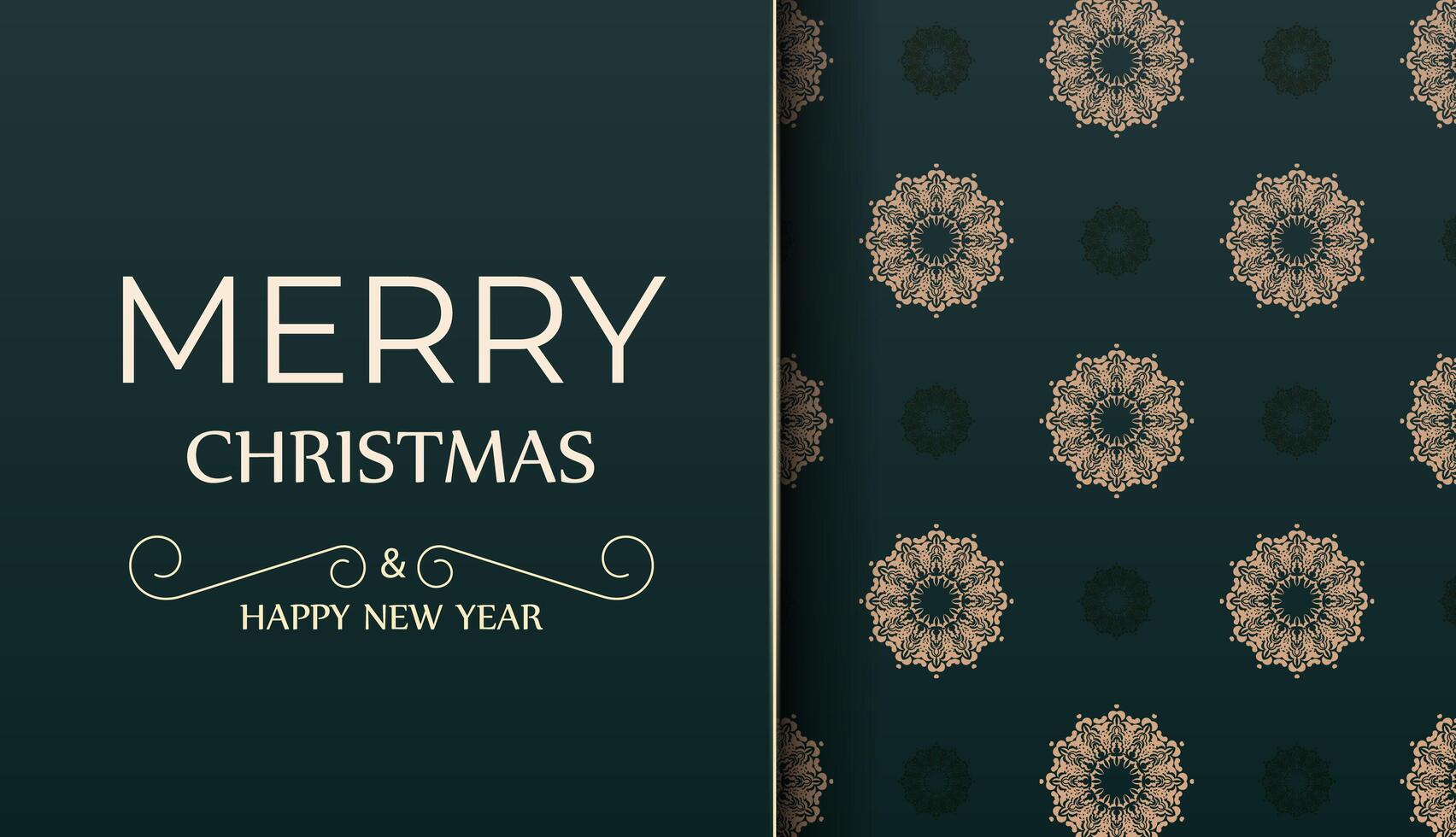 Christmas background with gold ornament vector