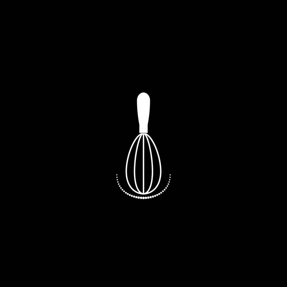 Whisk white color icon vector