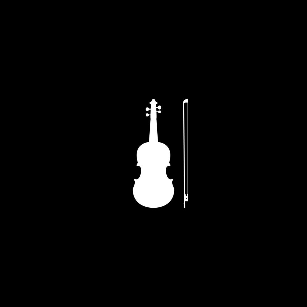 Violin white color icon vector