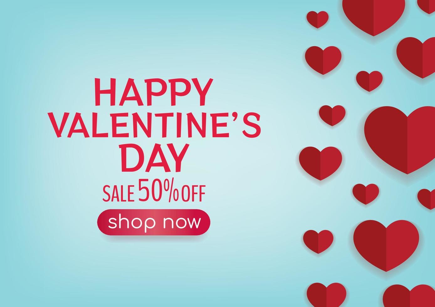 cute elements on blue background for valentines banner vector