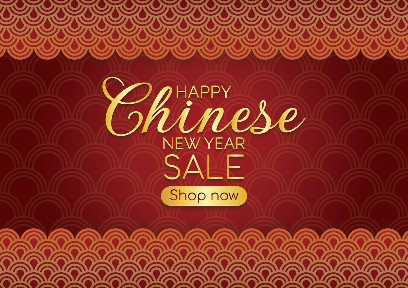 vector de lujo de fondo oriental para banner de año nuevo chino