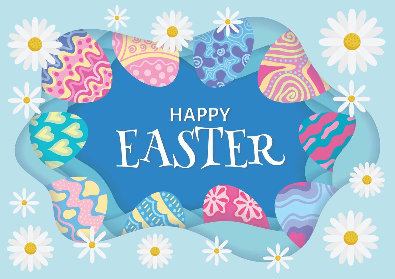 cute background esign for easter day vector