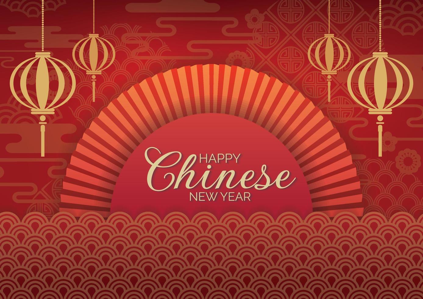 oriental background vector for chinese new year art banner design