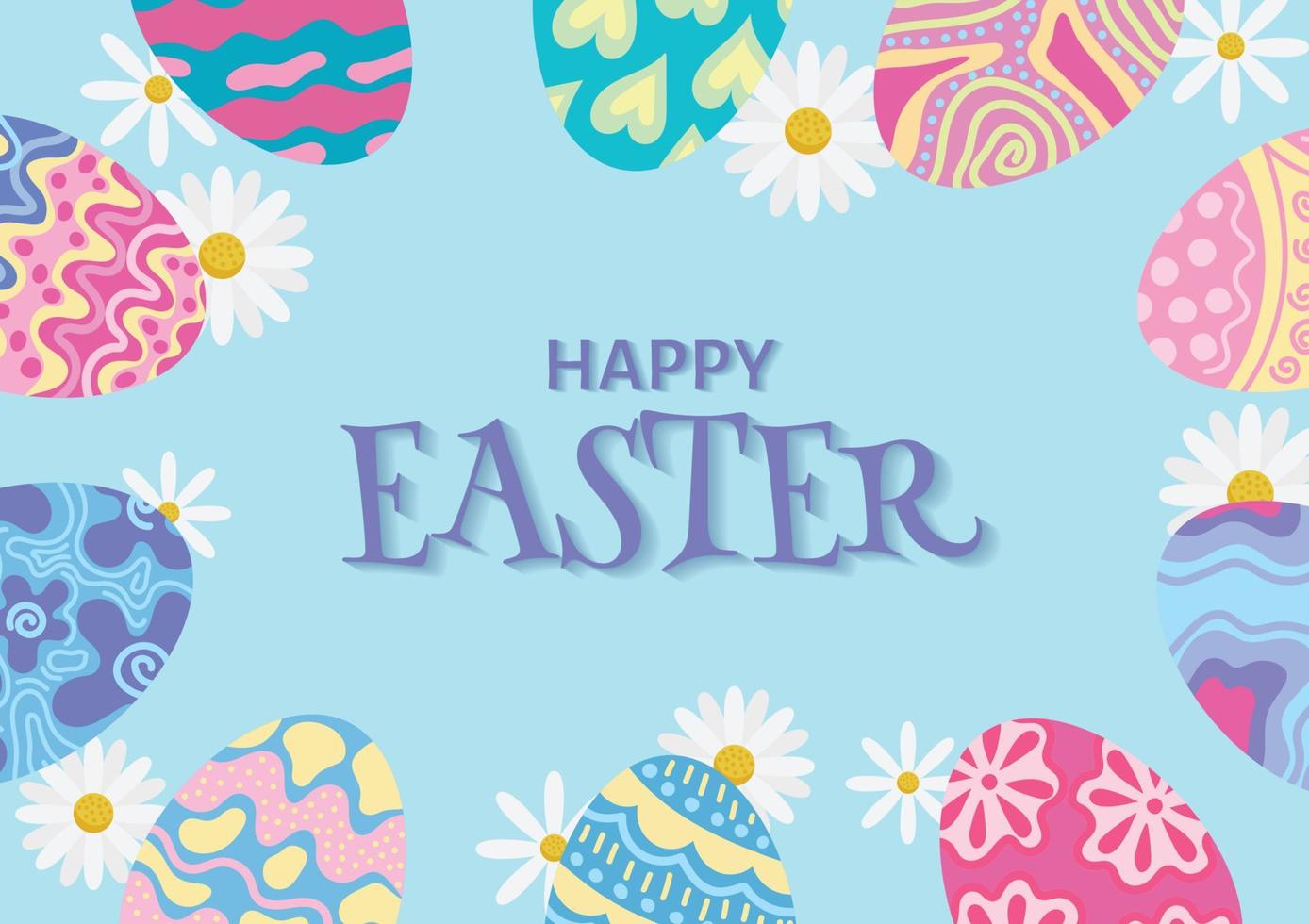 easter day elements wallpaper design for easter day banner vector