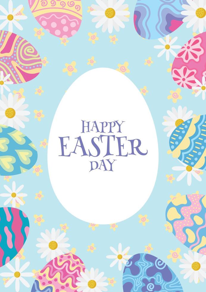 cute elements wallpaper for easter day banner vector