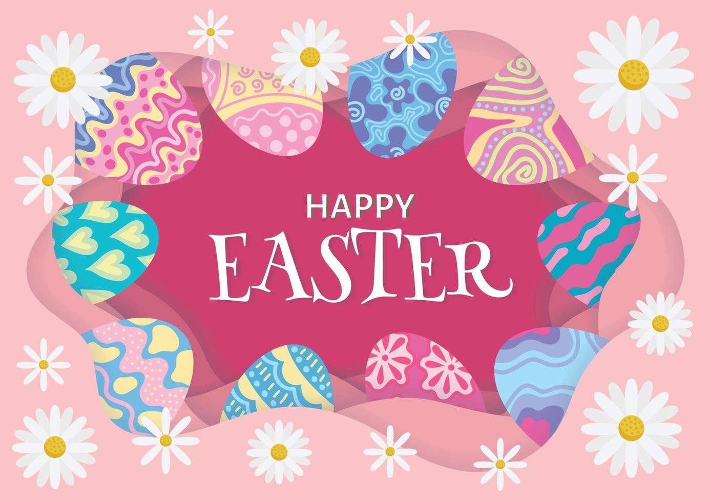 cute background for easter day design vector