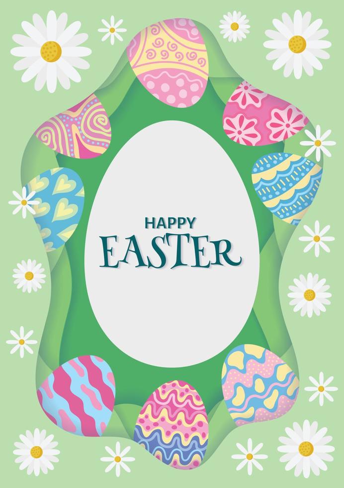cute background banner for easter day vector