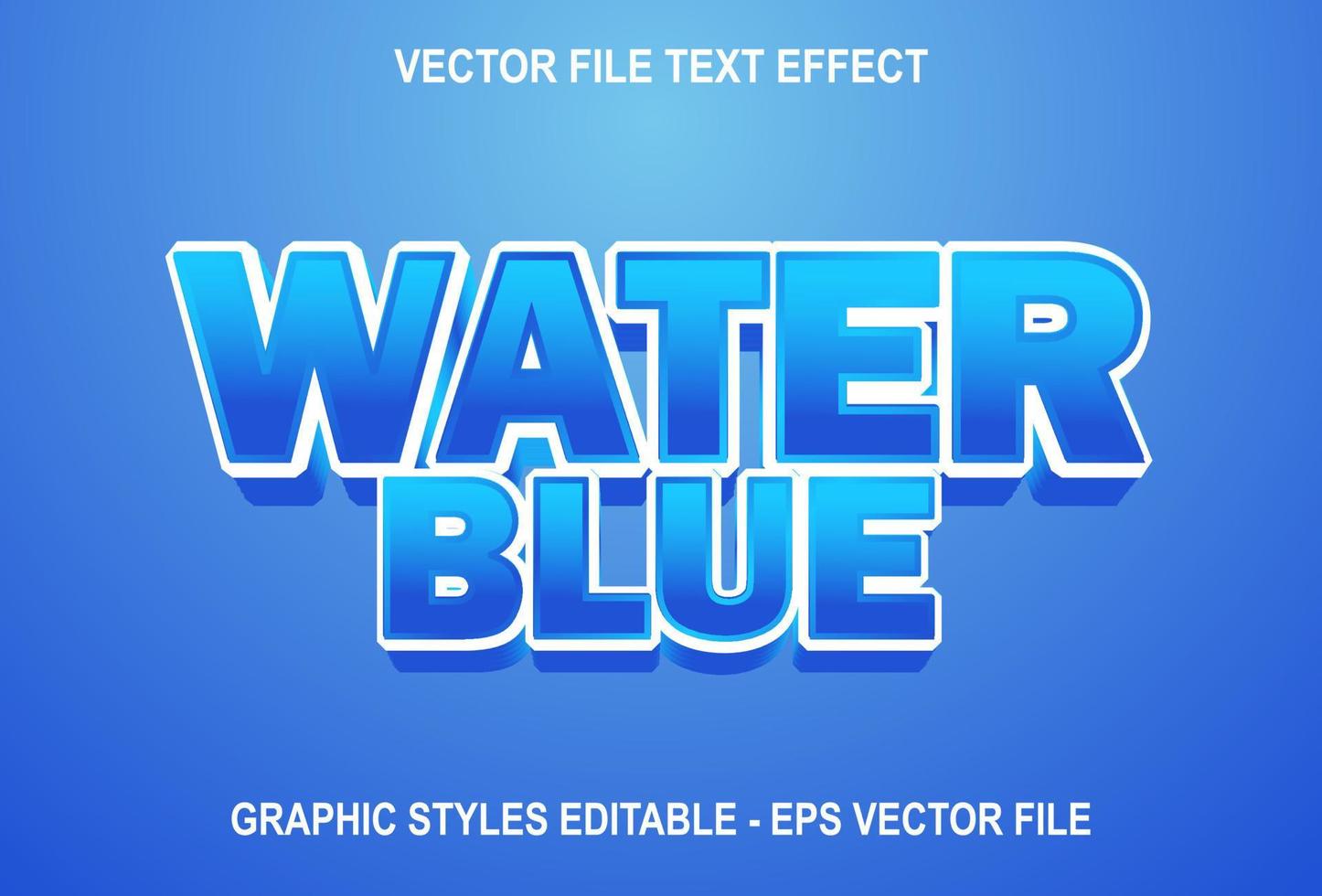 blue water text effect on blue gradient background. design for the brand. vector