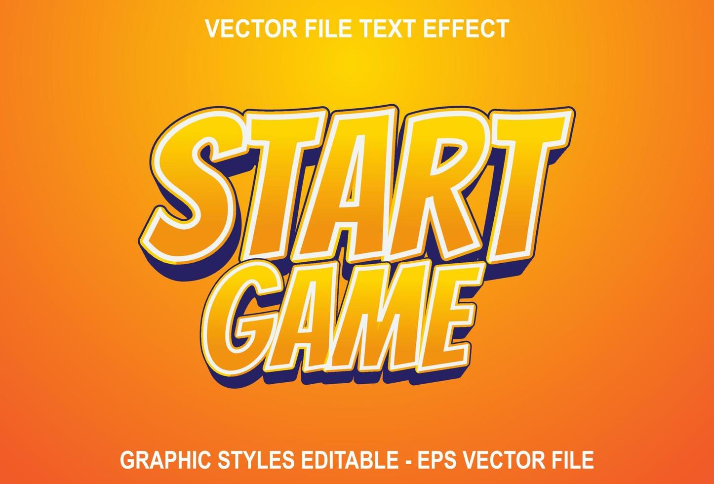 game text effect with orange gradient background. design for the brand. vector