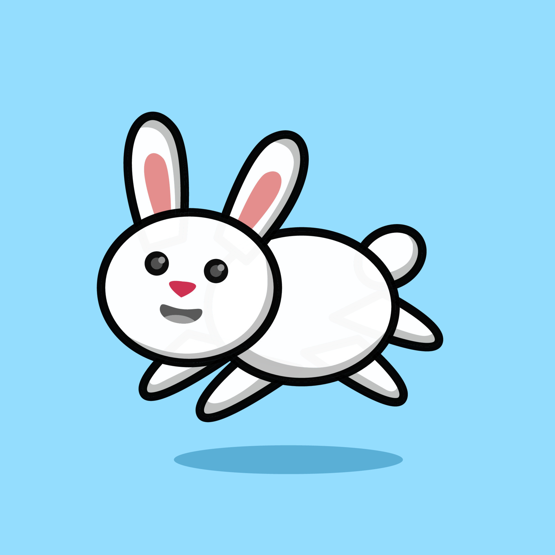running rabbit cartoon illustration design. designs for stickers. 5280357  Vector Art at Vecteezy