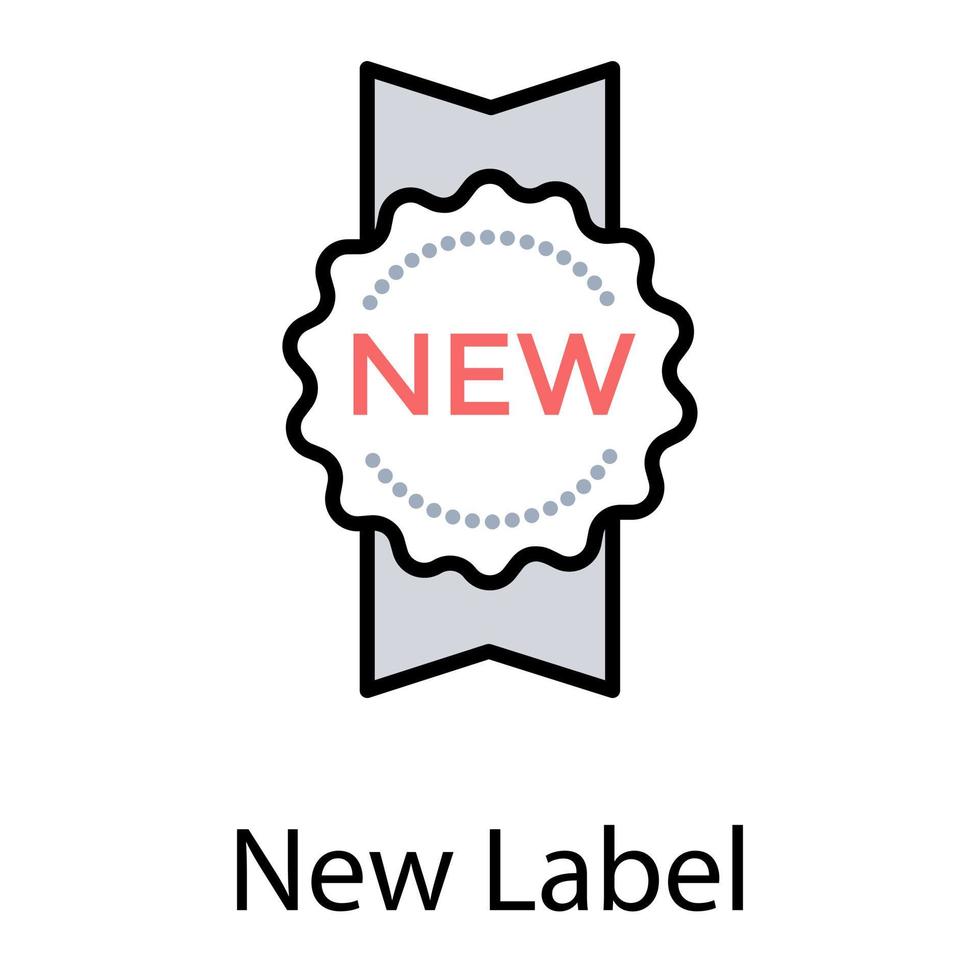 Trendy New Label vector