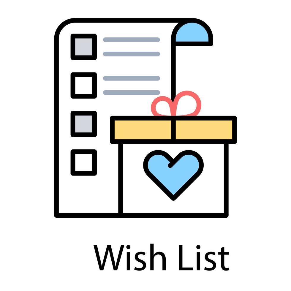 Trendy Wishlist Concepts vector