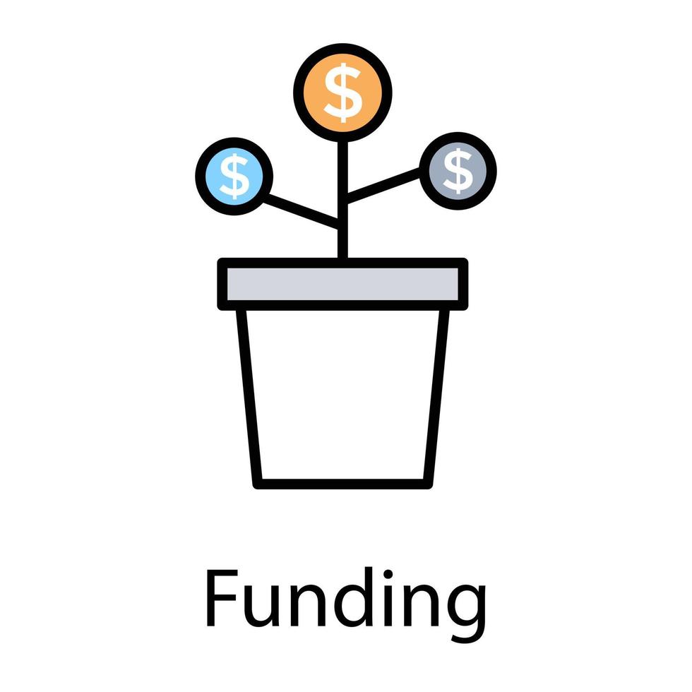 Trendy Investment Concepts vector