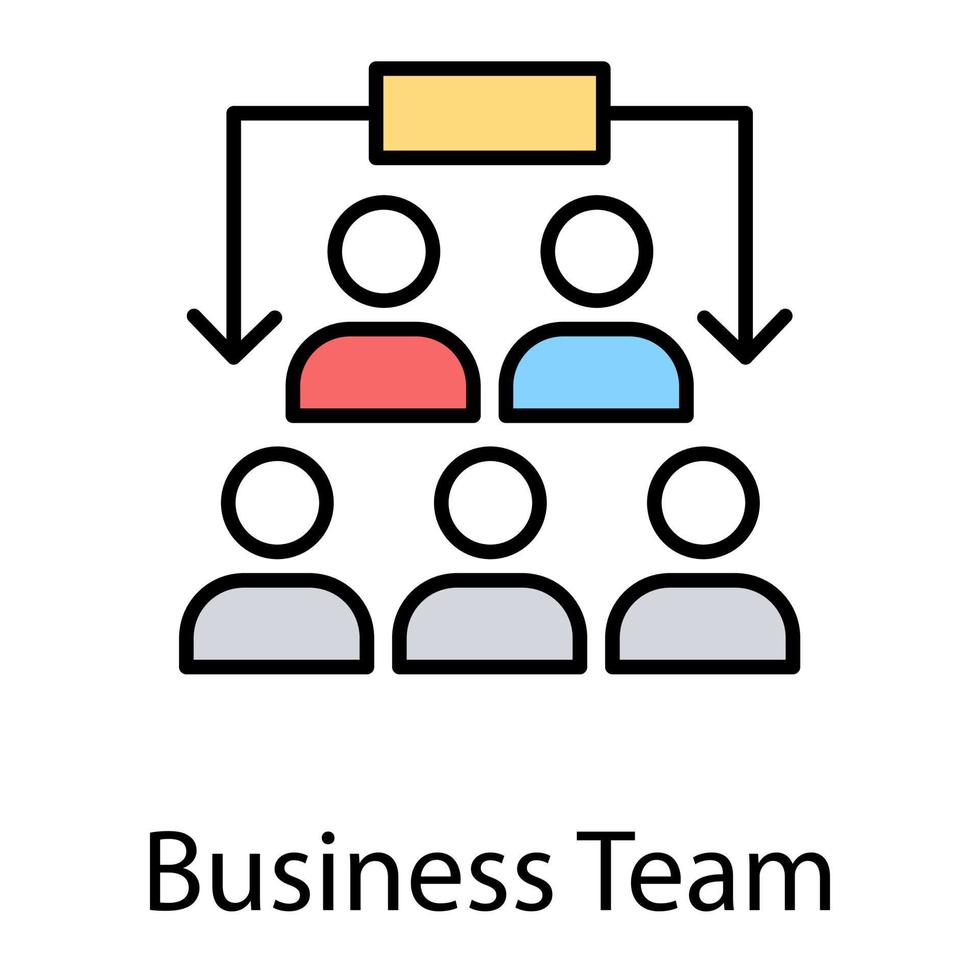 Trendy Teamwork Concepts vector