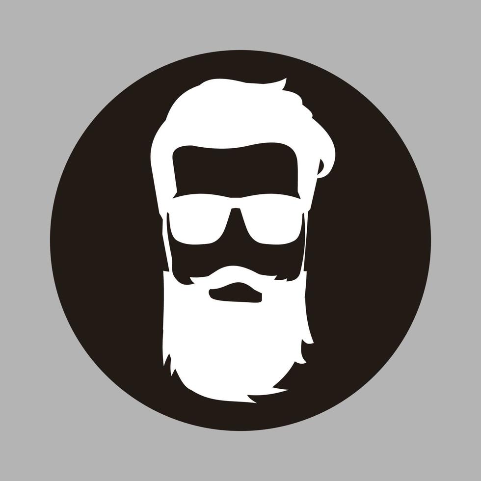 beard man's face vector