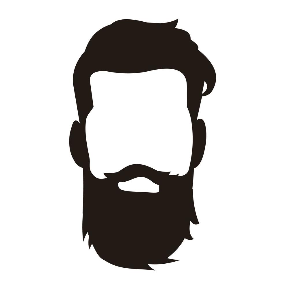 cara de hombre con barba vector