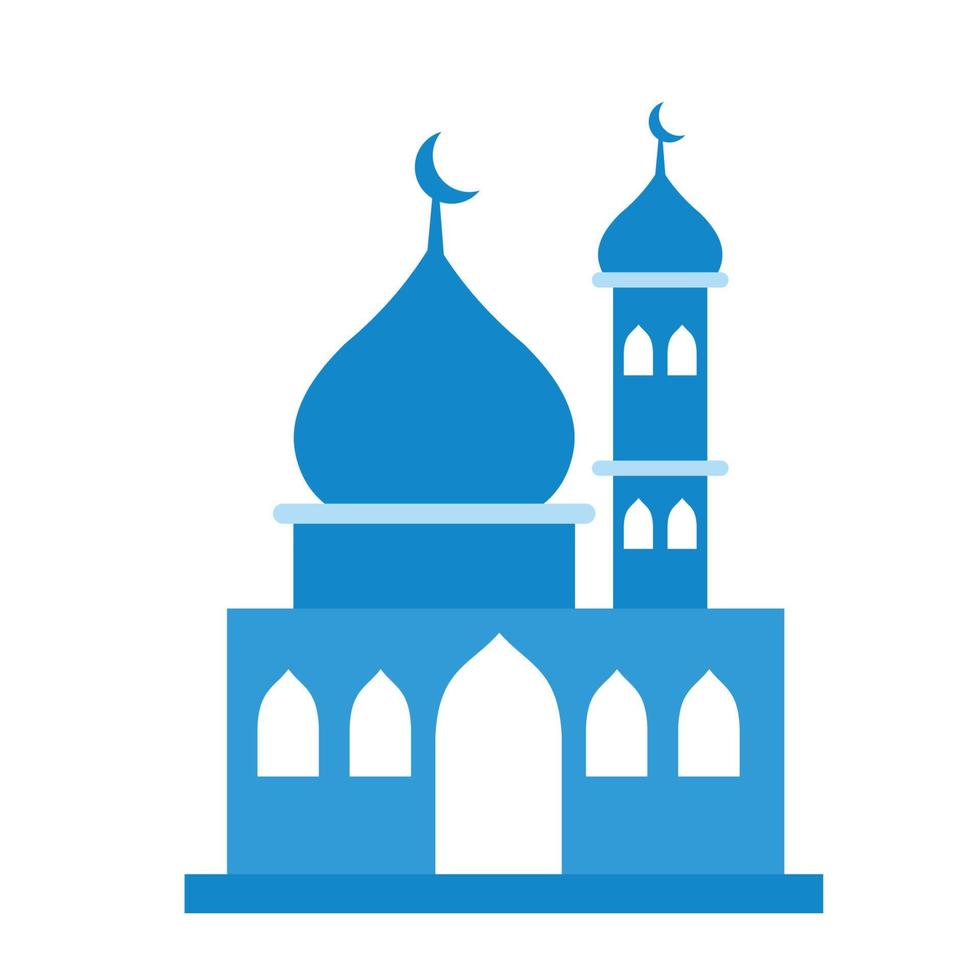 mosque moslem prayer building vector