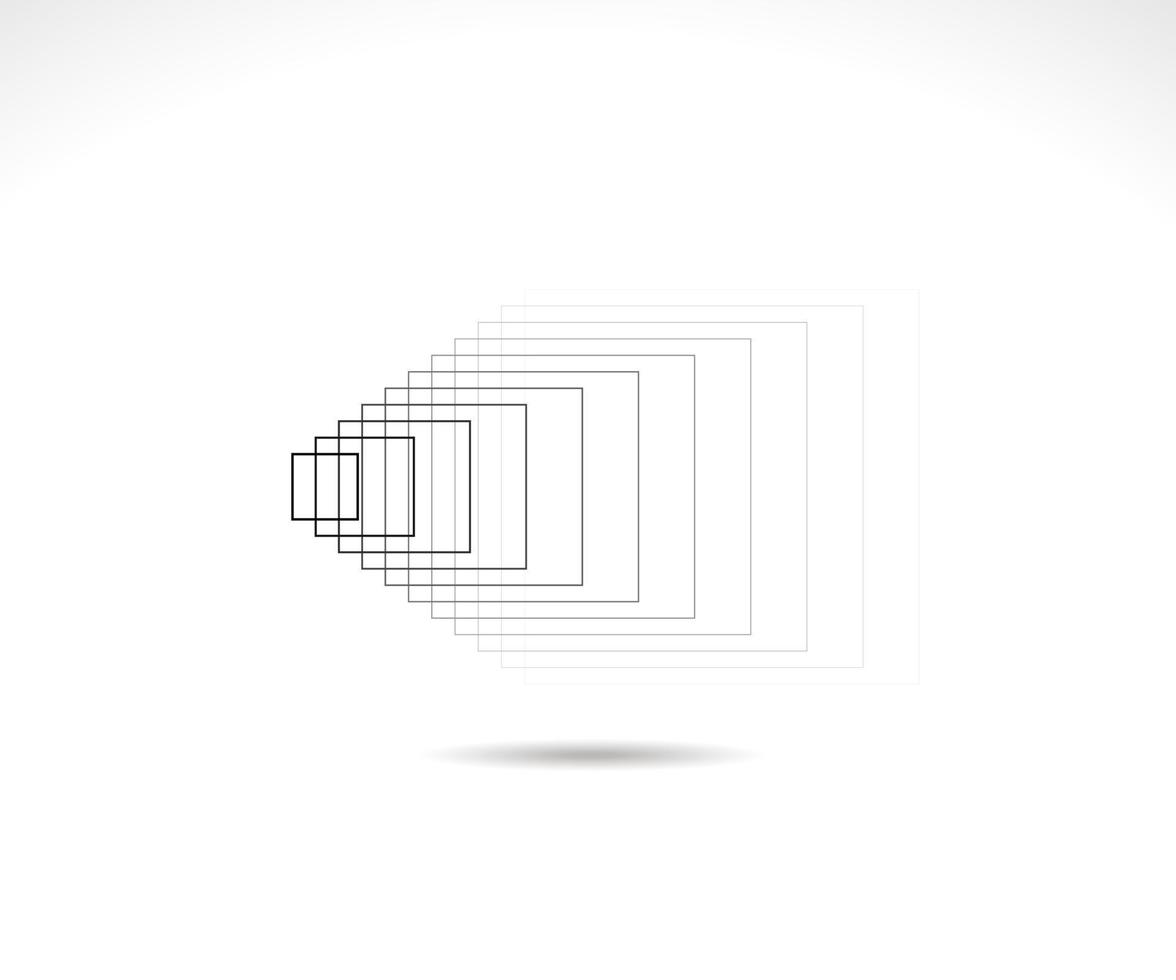 Square logo. Geometric line vector