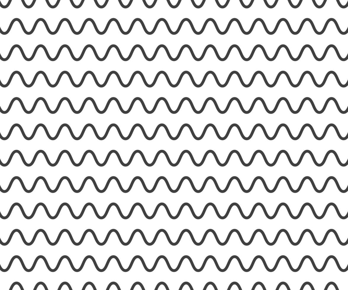 Wave line background, wavy zigzag pattern vector