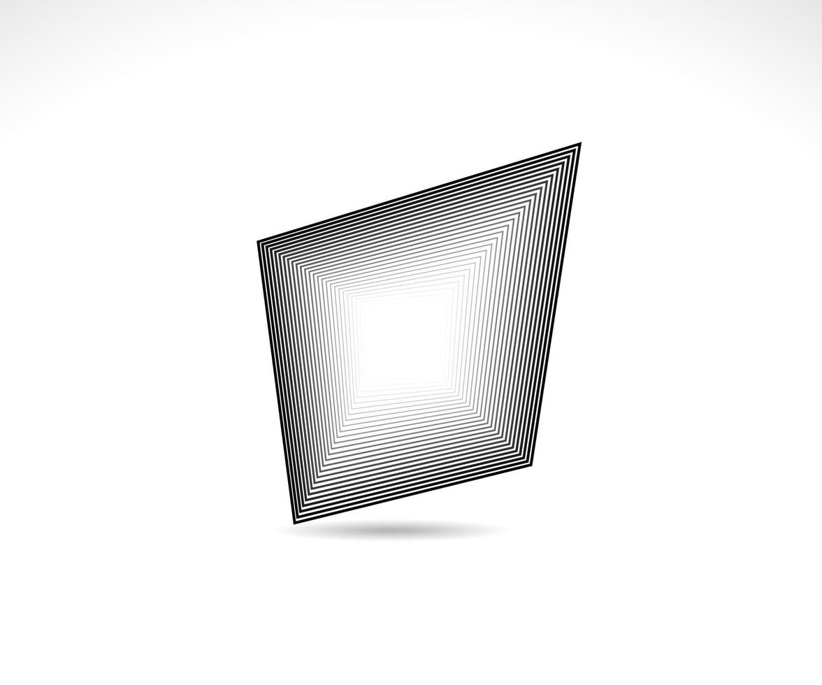 logotipo geométrico. diseño cuadrado vector