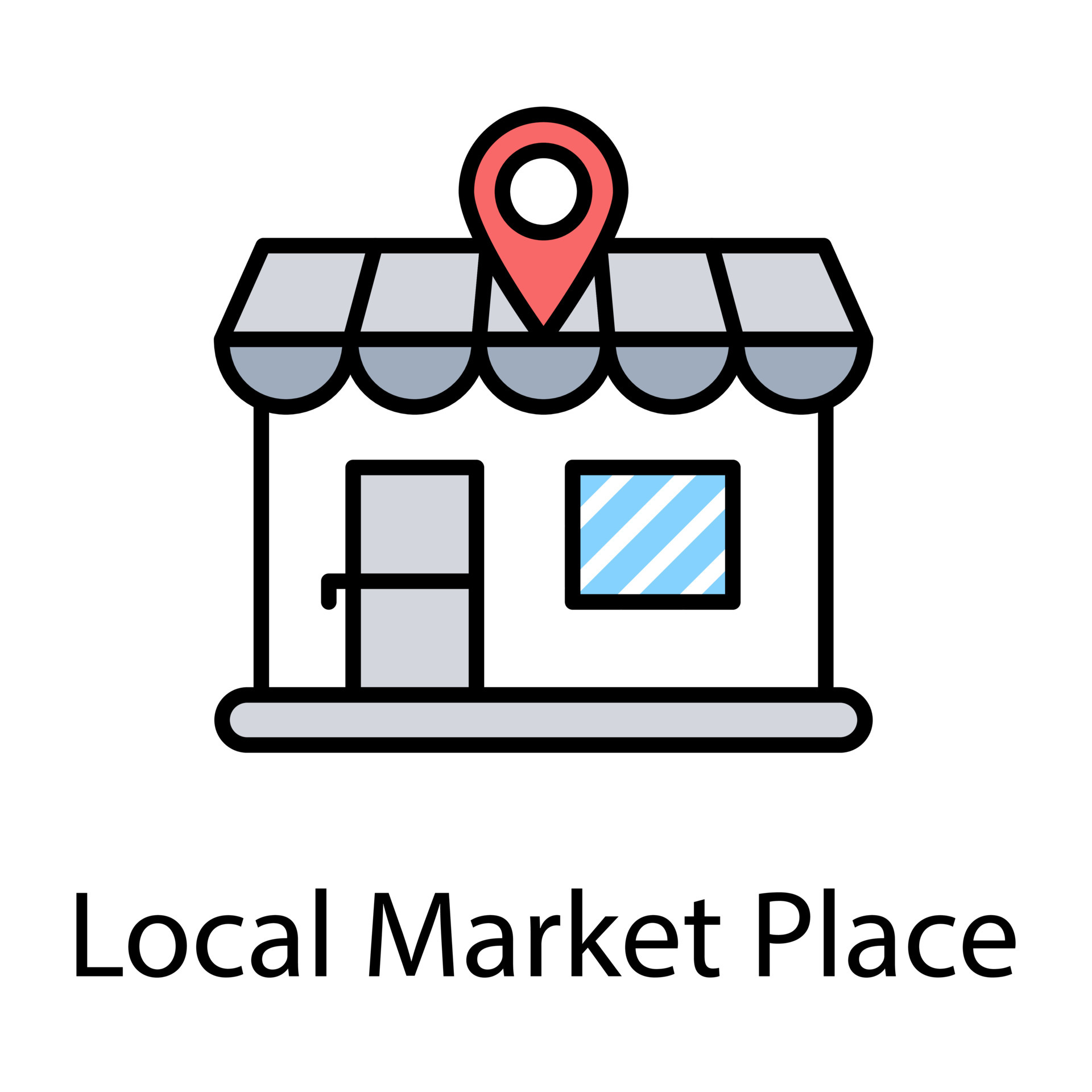 Local Marketplace Concepts 5280569 Vector Art at Vecteezy