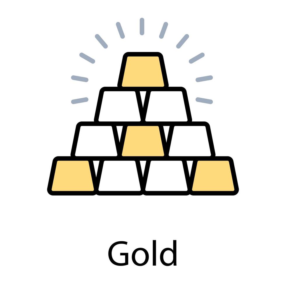 conceptos de lingotes de oro vector