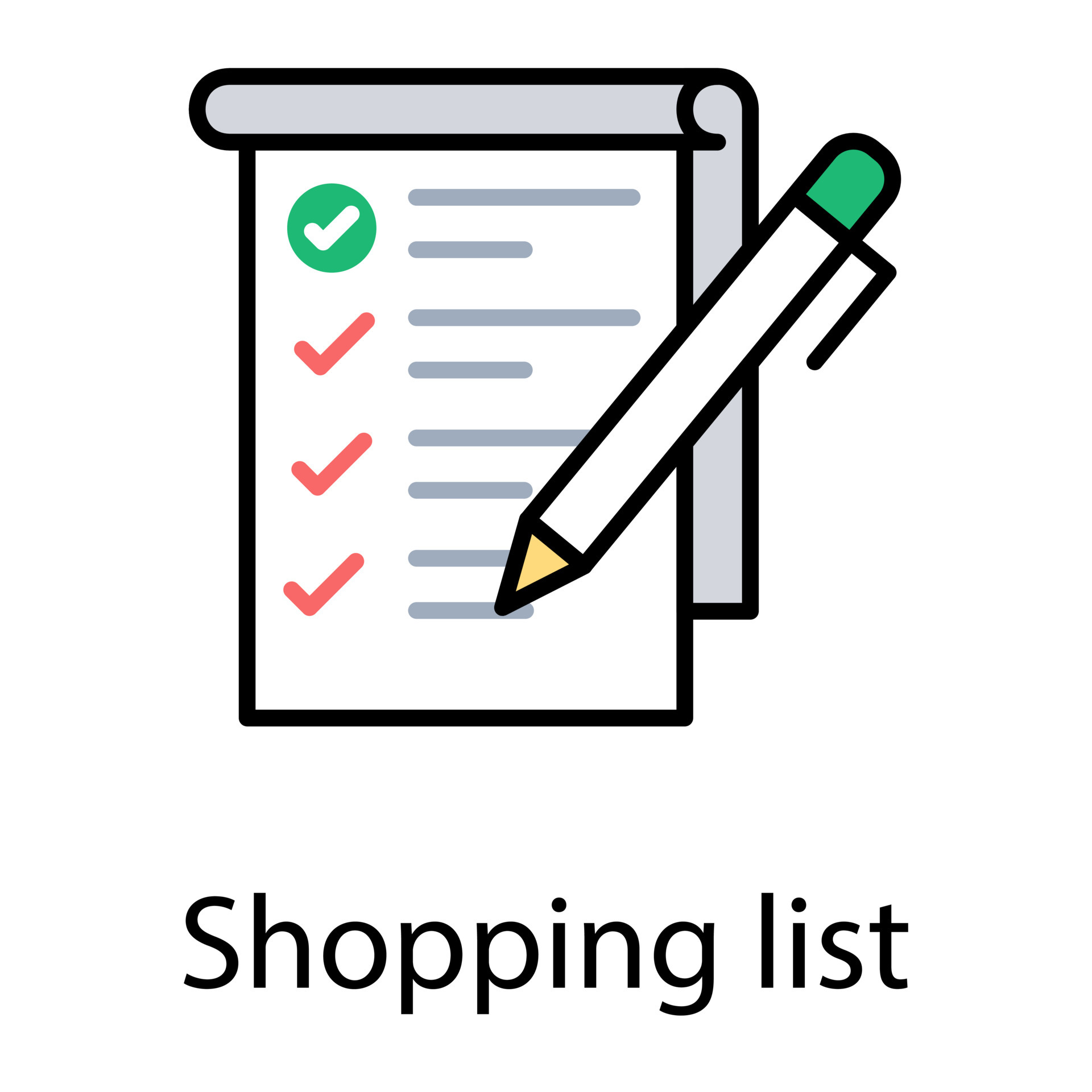 Shopping List Concepts 5280576 Vector Art at Vecteezy