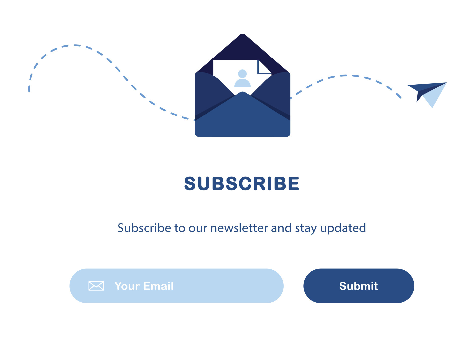 Vector banner illustration of email marketing Subscription to Vector banner illustration of email marketing Subscription to