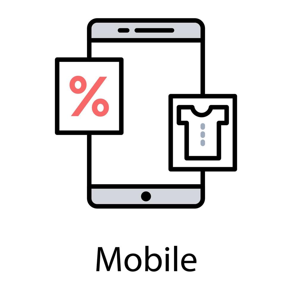 Mobile Shopping Concepts vector