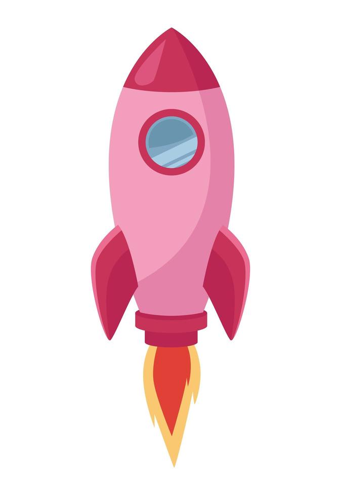 pink rocket launcher vector