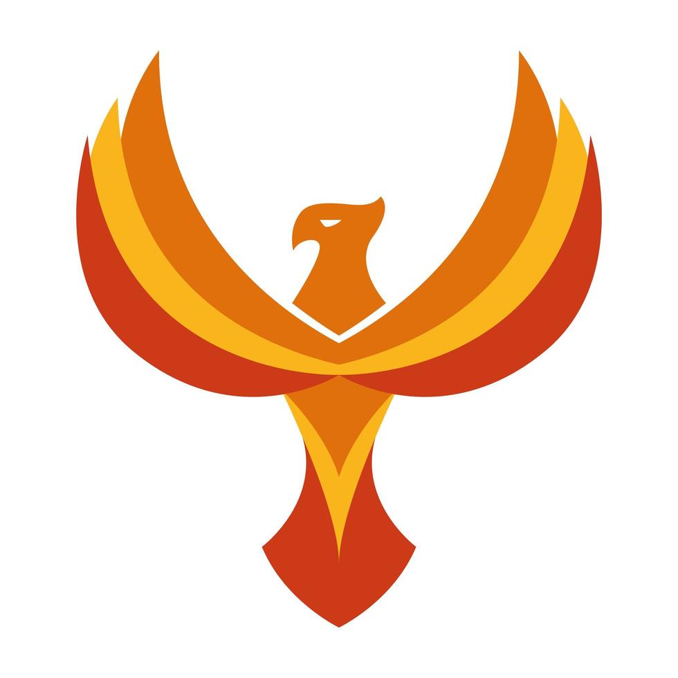 phoenix with wings open vector