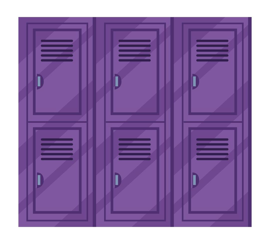 school purple lockers vector