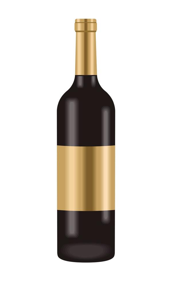 wine bottle drink vector