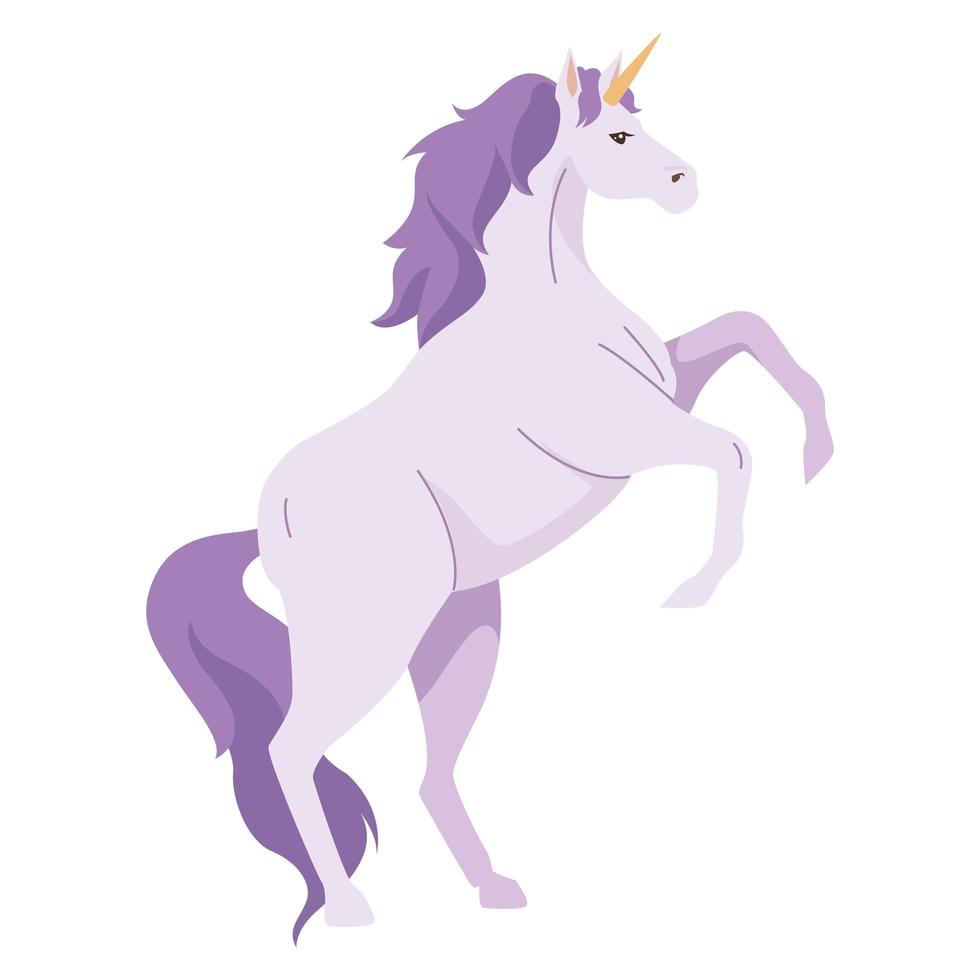 lilac unicorn fairy animal vector