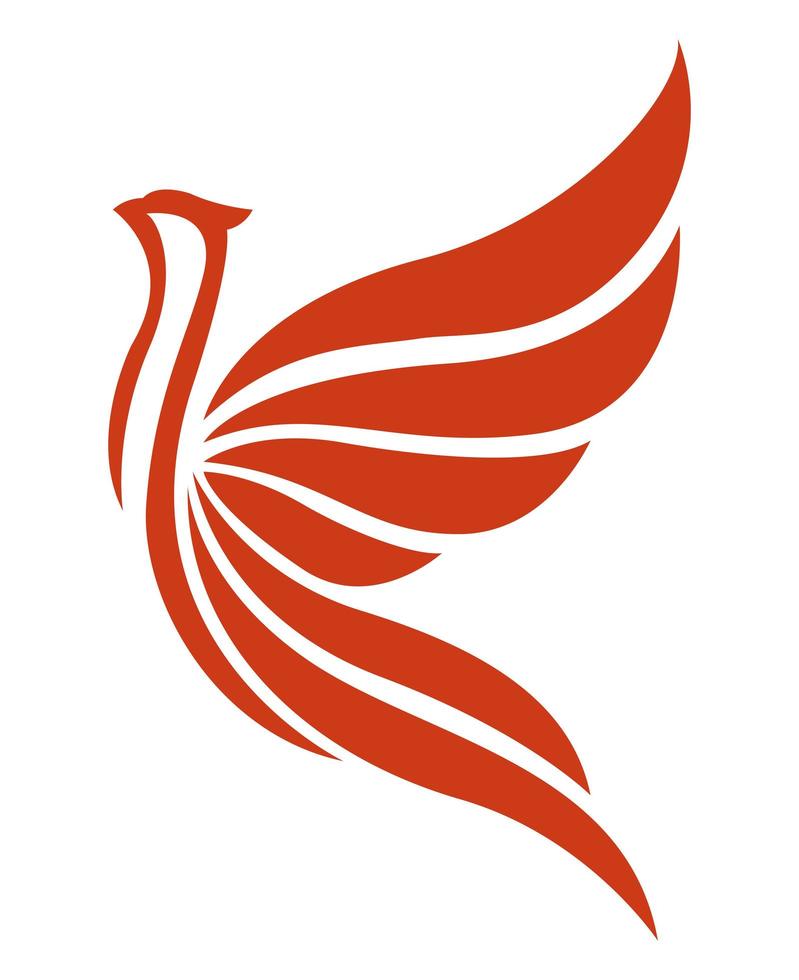 phoenix red silhouette vector