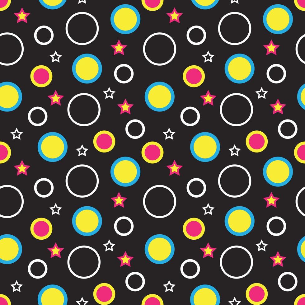 beautiful circle colorful shape seamless pattern for fabric or wrapping paper background template vector