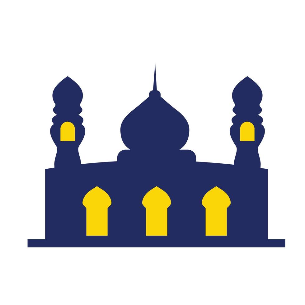 mosque moslem prayer building vector