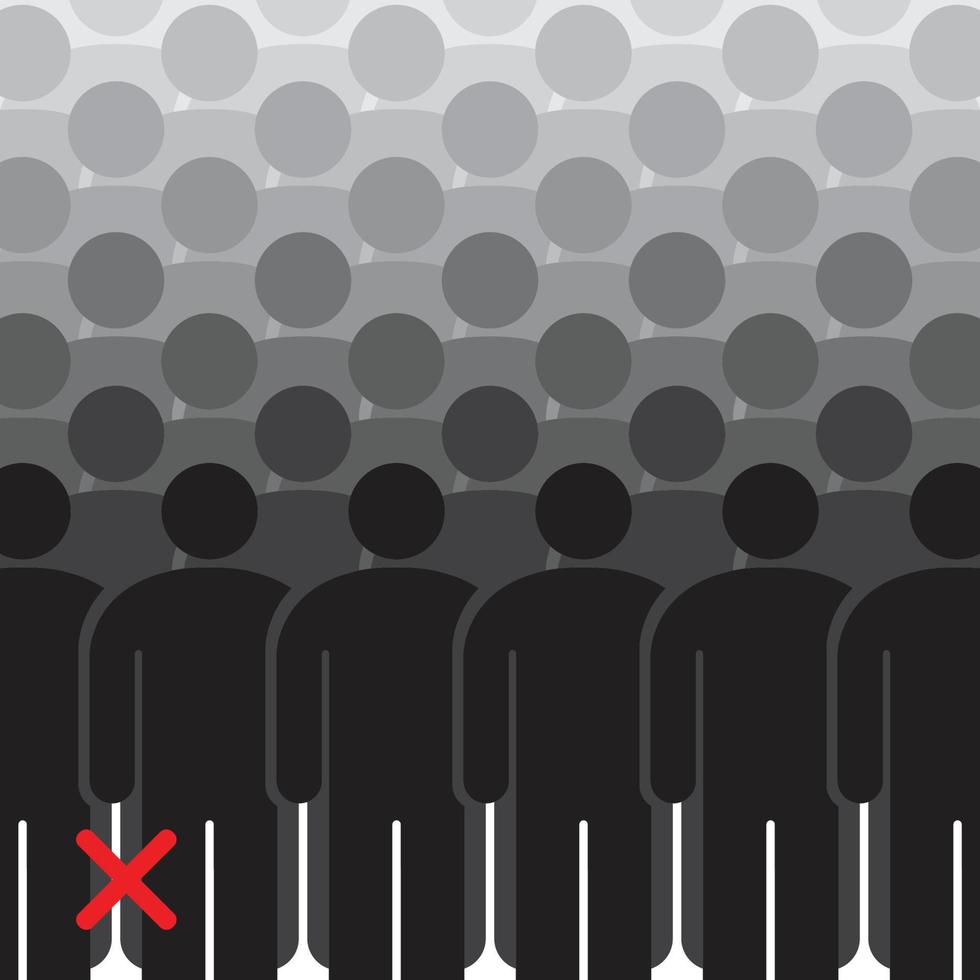 icon prohibited crowding, pandemic, social distancing sign design ornament vector element graphic