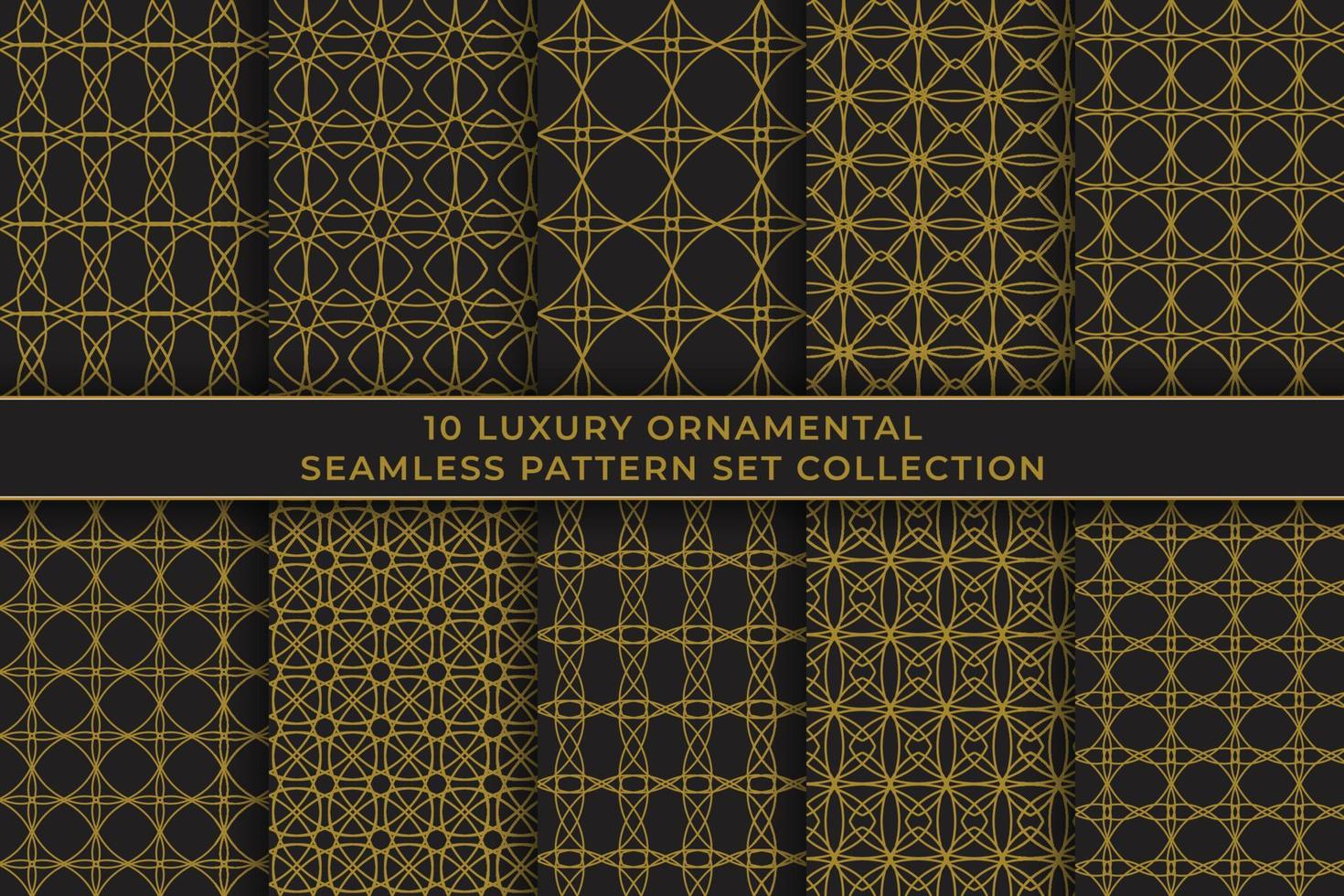 luxury islamic style seamless pattern set collection vector graphic