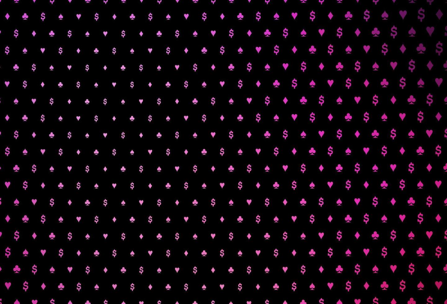 Dark pink vector pattern with symbol of cards.