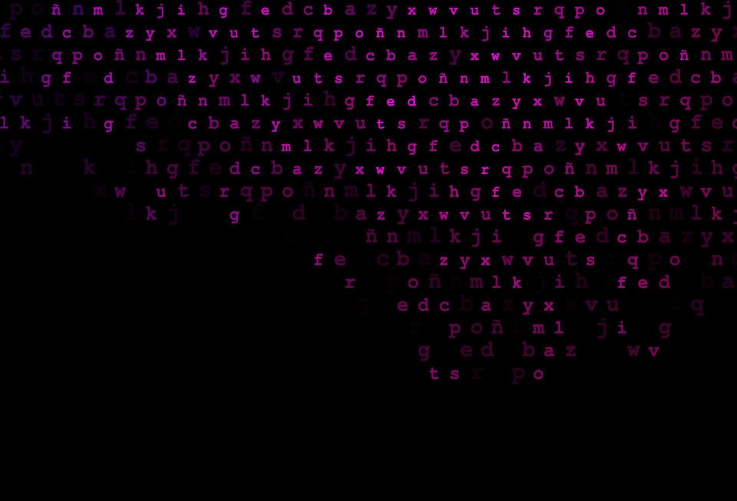 Dark pink vector layout with latin alphabet.