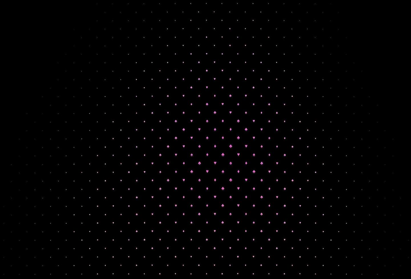 Dark pink vector background with cards signs.
