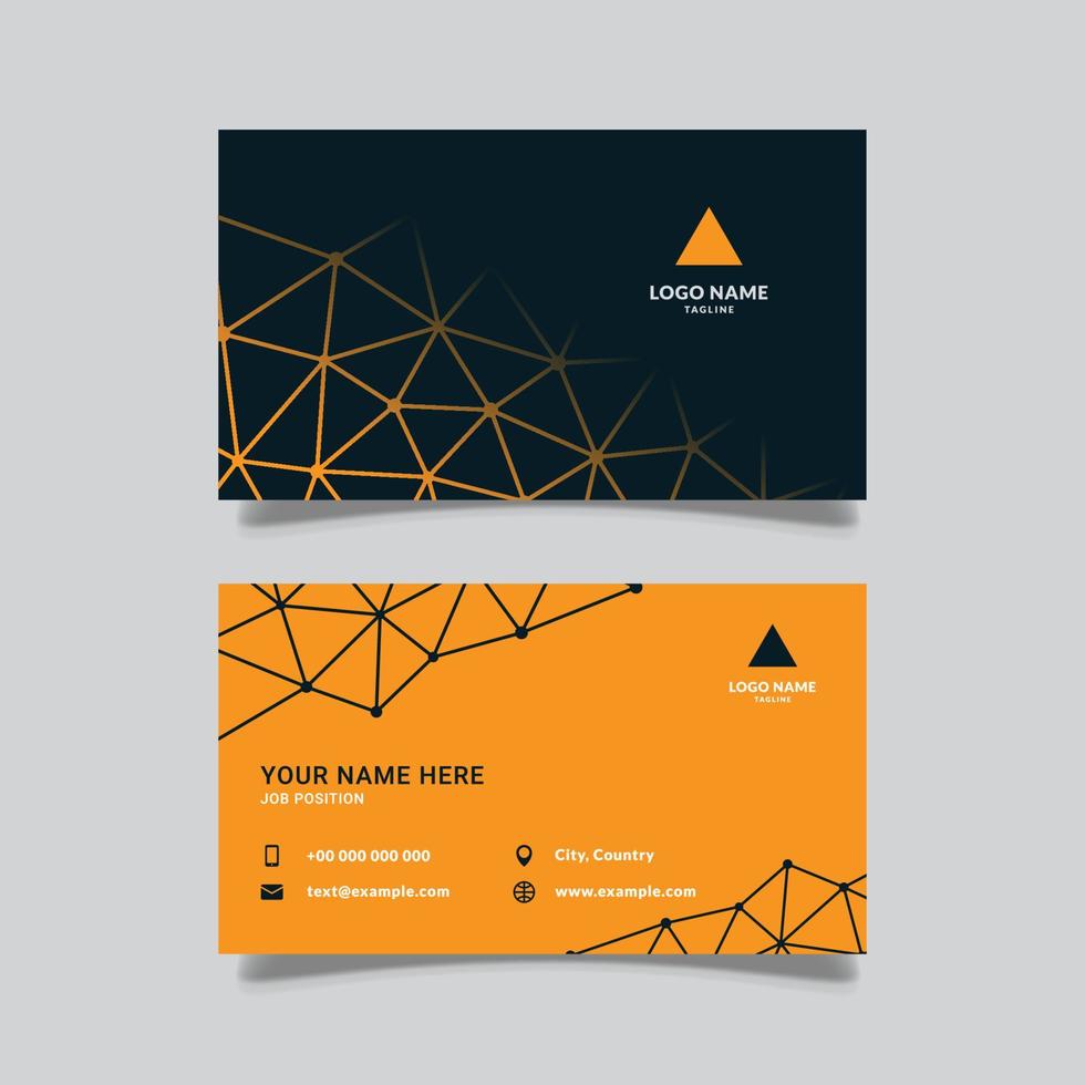 elegant modern business card, tech line pattern style, creative template vector design