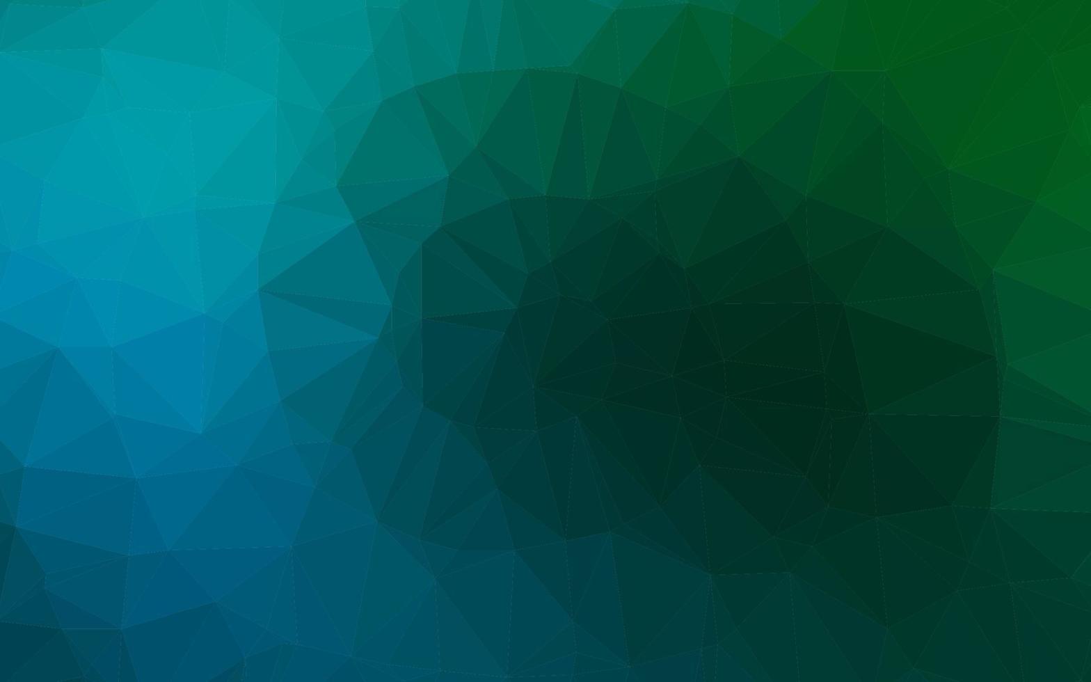 Dark Blue, Green vector shining triangular pattern.