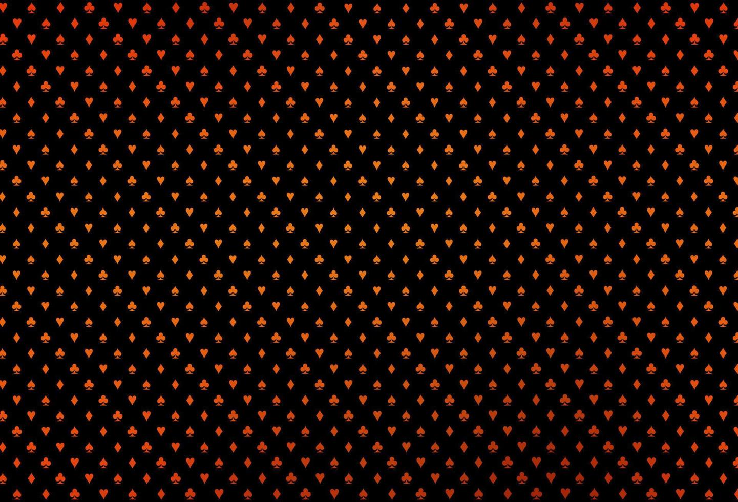 Dark orange vector cover with symbols of gamble.