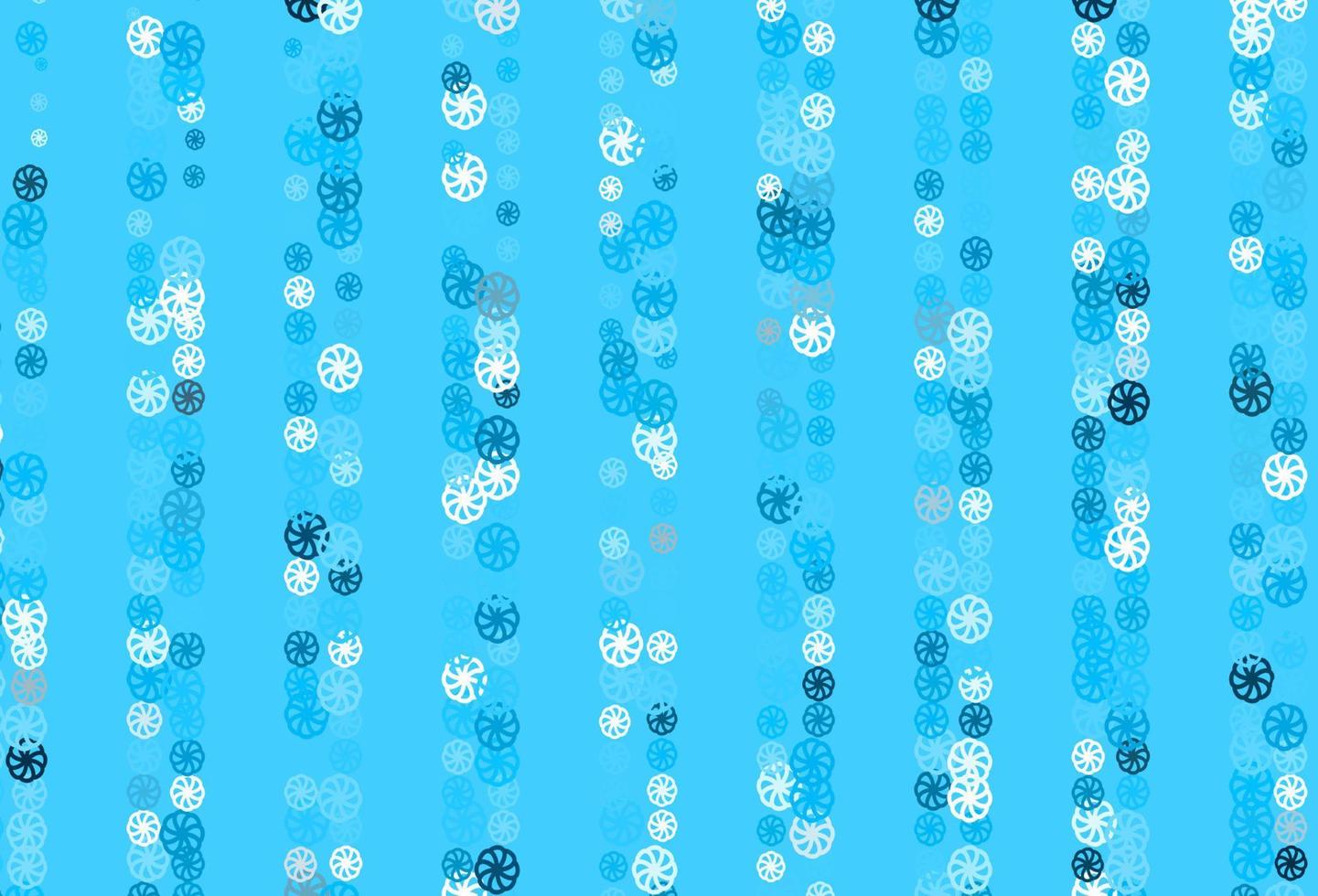 Light BLUE vector layout with bright snowflakes.