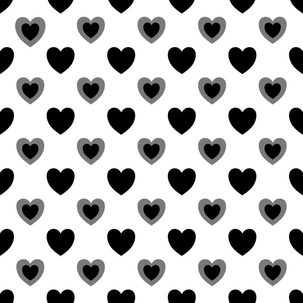 un fondo blanco brillante con un corazón negro conforma el diseño sin  fisuras del corazón. 5281539 Vector en Vecteezy