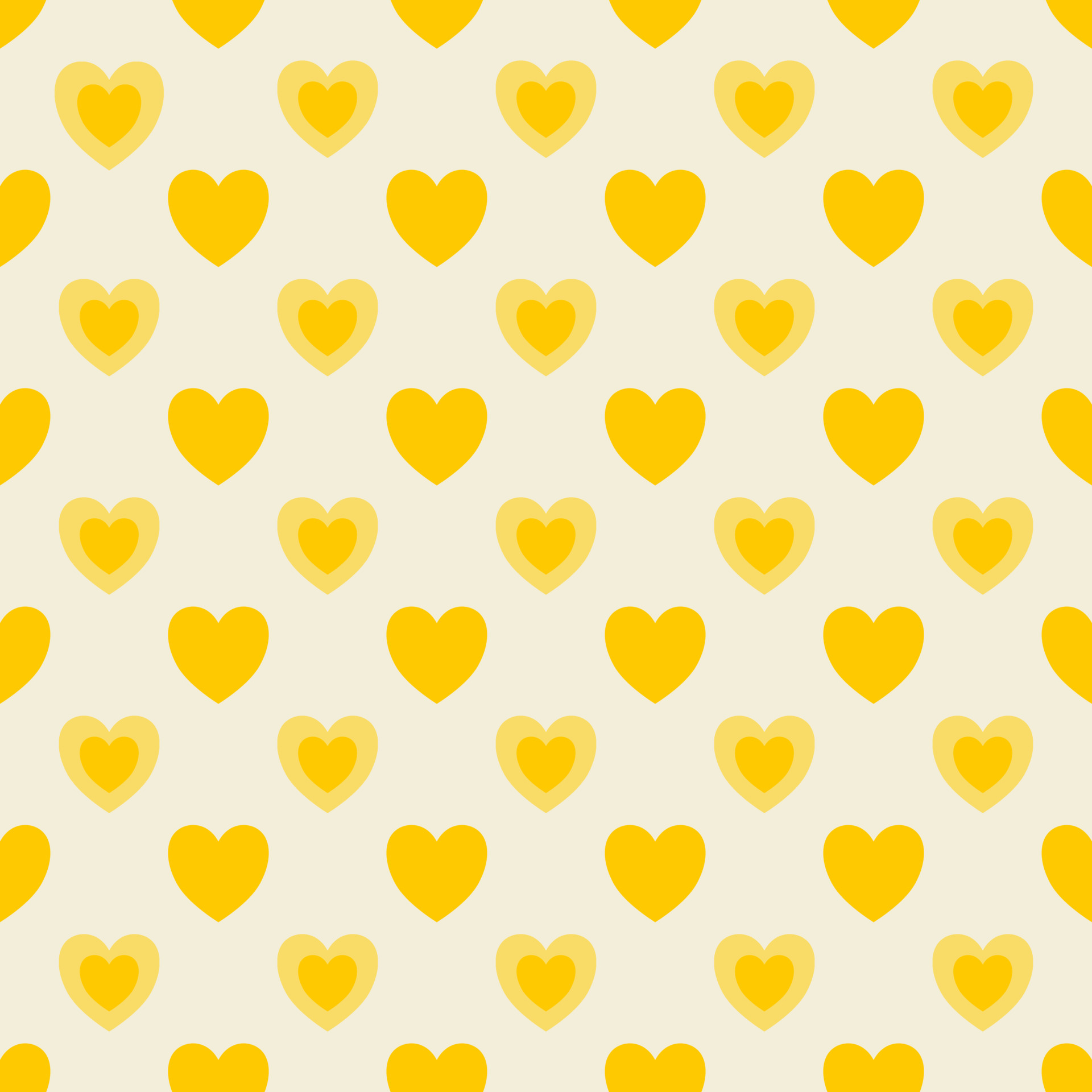 A bright yellow background with a yellow heart makes up the heart seamless  design. 5281540 Vector Art at Vecteezy